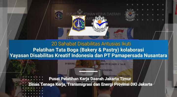 20 Sahabat Disabilitas antusias ikuti Pelatihan Tata Boga (Bakery & Pastry) Kolaborasi Yayasan Disabilitas Kreatif Indonesia (YDKI) dan PT Pamapersada Nusantara