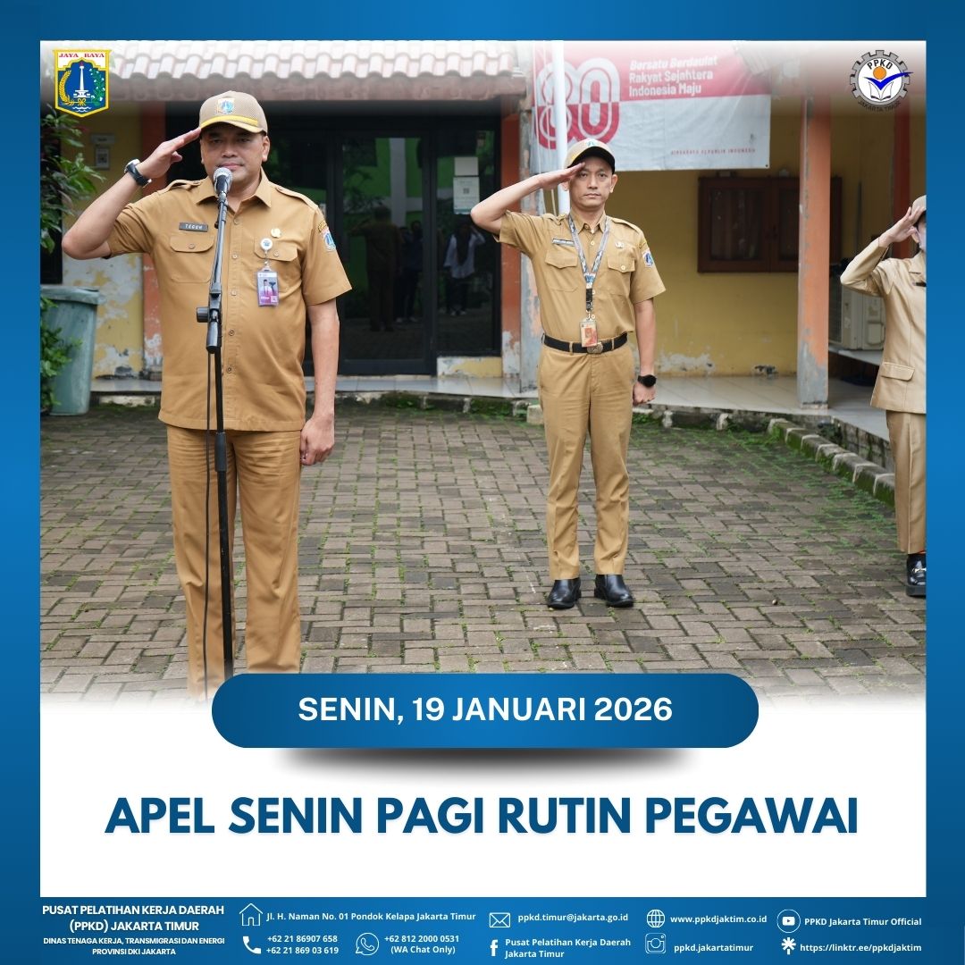 Apel Senin Pagi Rutin pegawai PPKD Jakarta Timur 19-01-2026