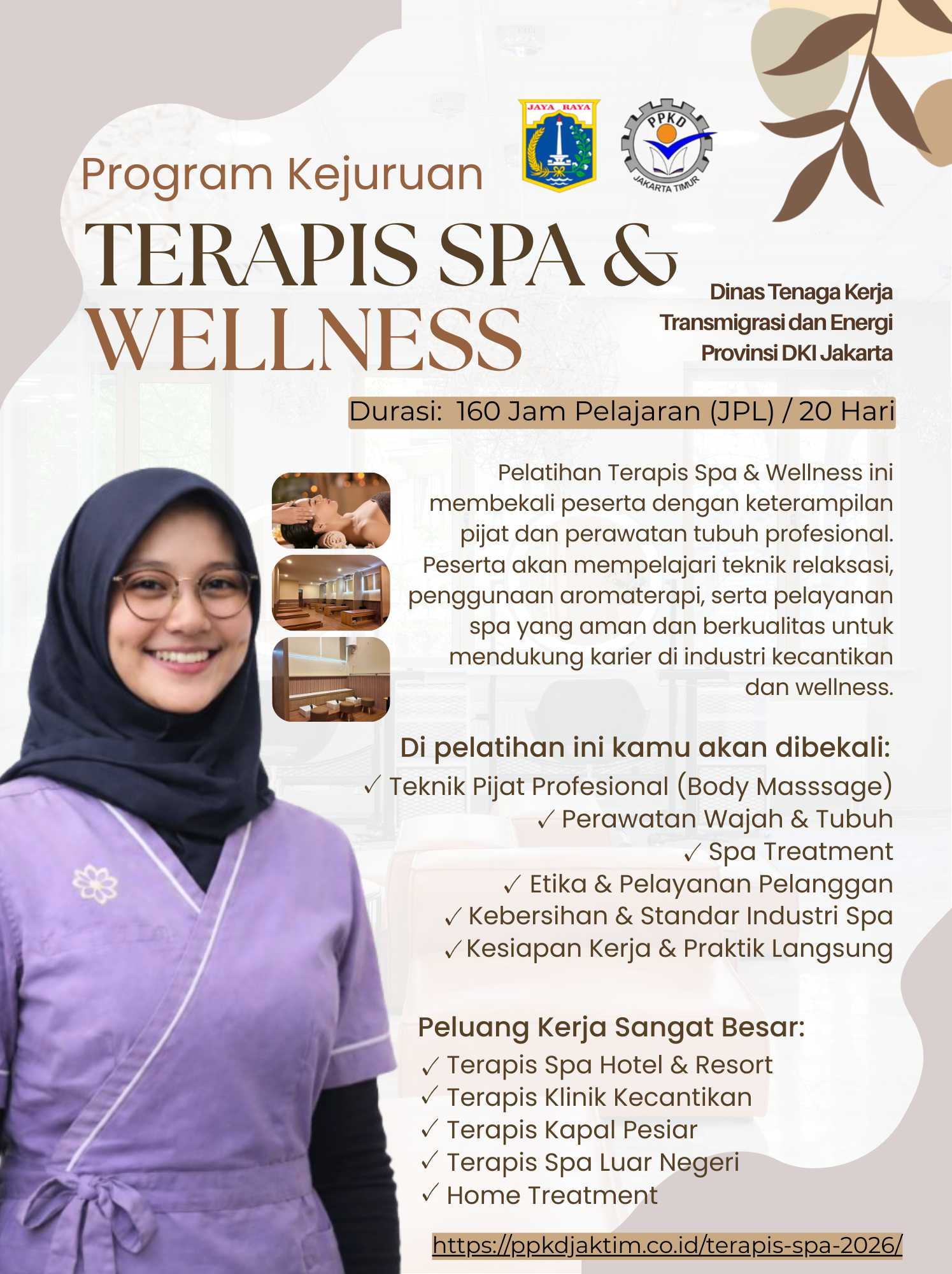 Program Pelatihan Terapis Spa Tahun 2026